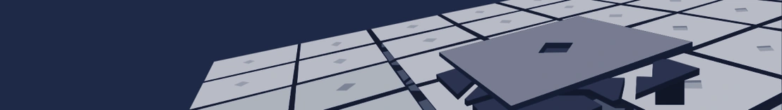 A graphical representation of micro mirrors with a mouseover effect. The button in the middle leads to the contact page.