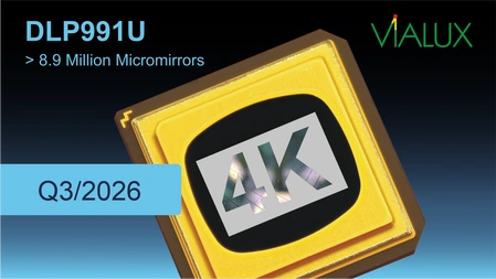 Graphic showing a stylized DMD with the inscription 4K.
